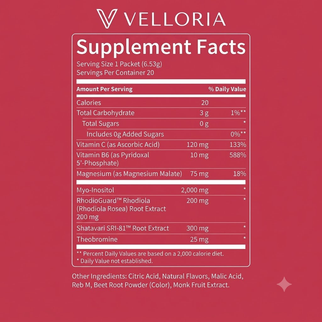 Velloria Superbalance Hormonal Support Drink Mix