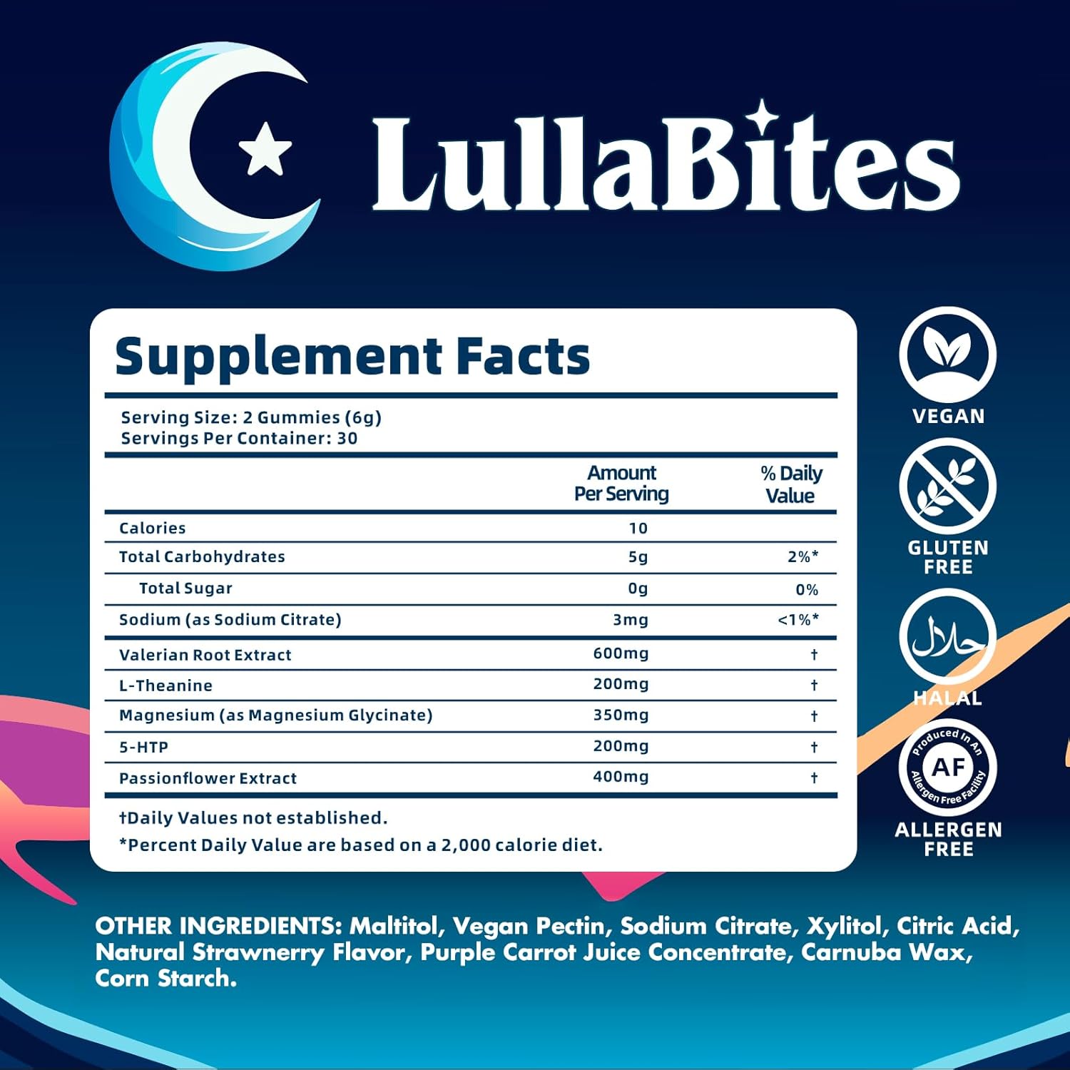 LullaBites - all-natural melatonin-free sleeping gummies