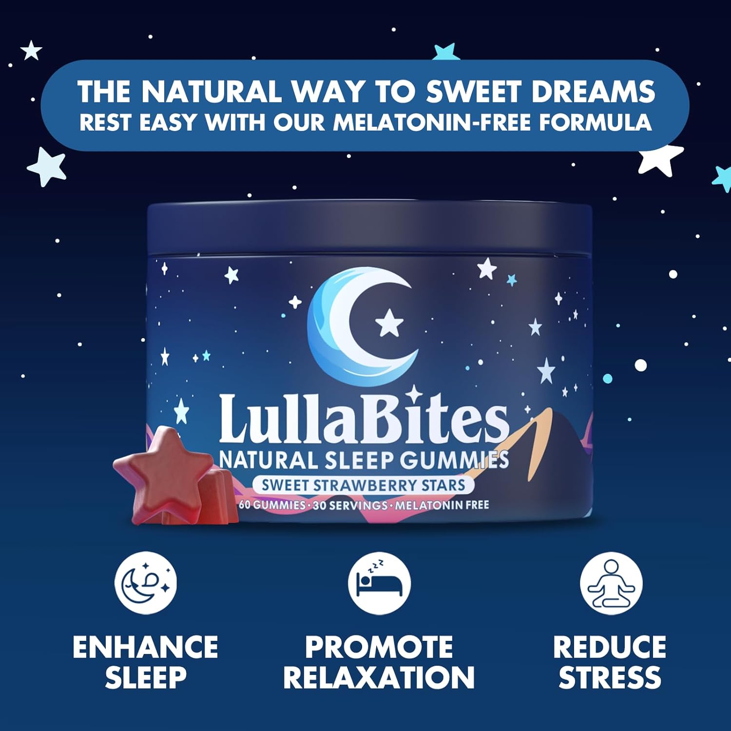 LullaBites - all-natural melatonin-free sleeping gummies