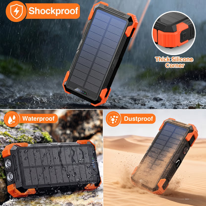 42800mAh Solar Power Bank Wireless Charger