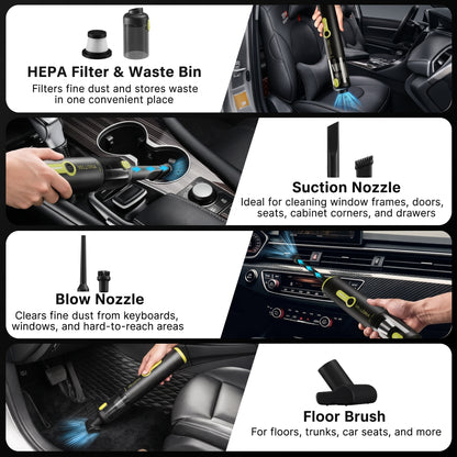 Velloria 20000Pa Cordless Car Vacuum Air Duster