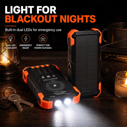 42800mAh Solar Power Bank Wireless Charger