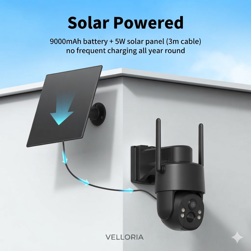 Solar Powered 4G Outdoor Security Camera
